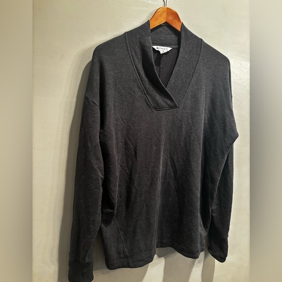 Athleta Charcoal Gray Sweatshirt medium cozy neutral basic fall minimalist - Picture 12 of 12